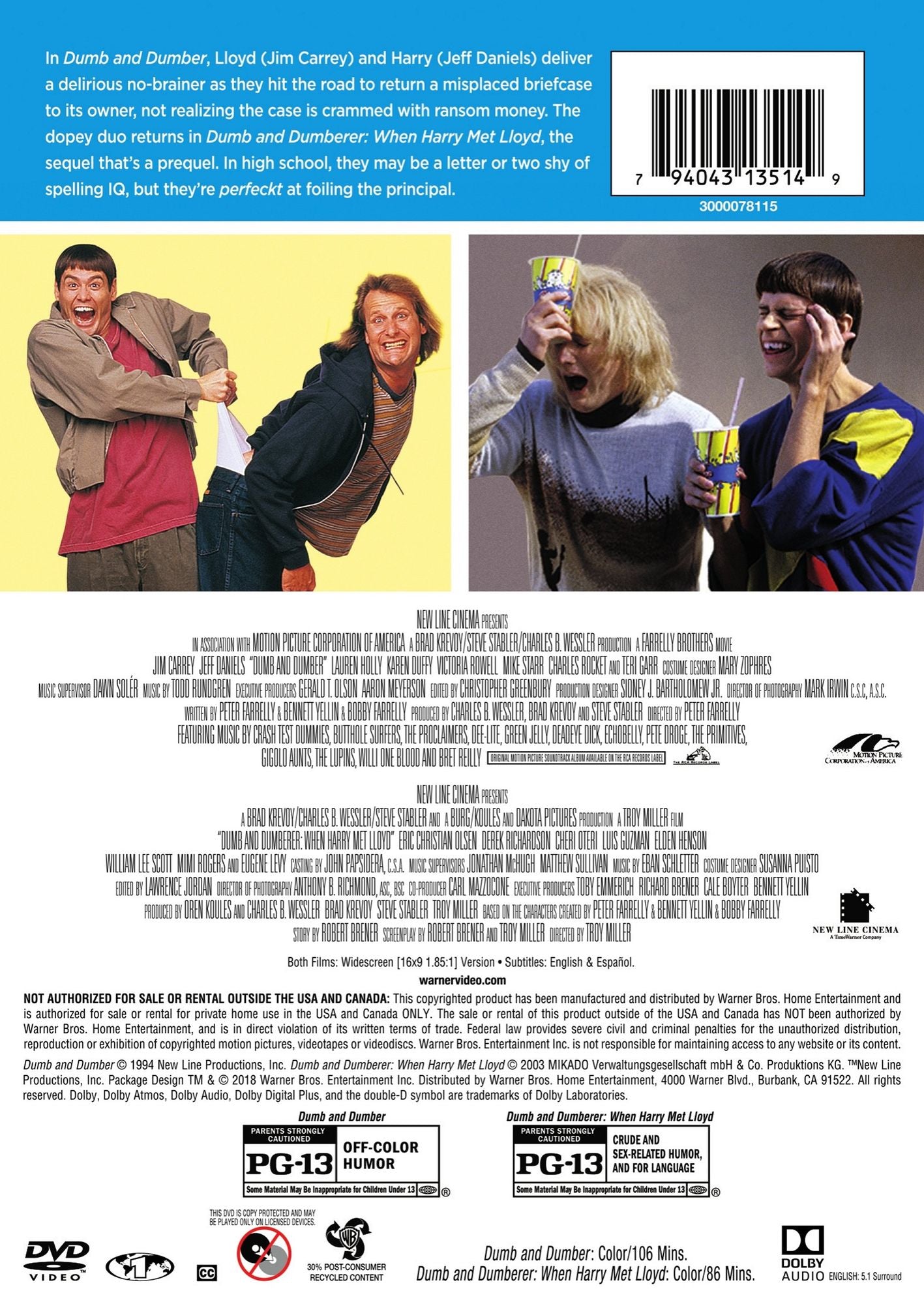 Dumb and Dumber/Dumb and Dumberer