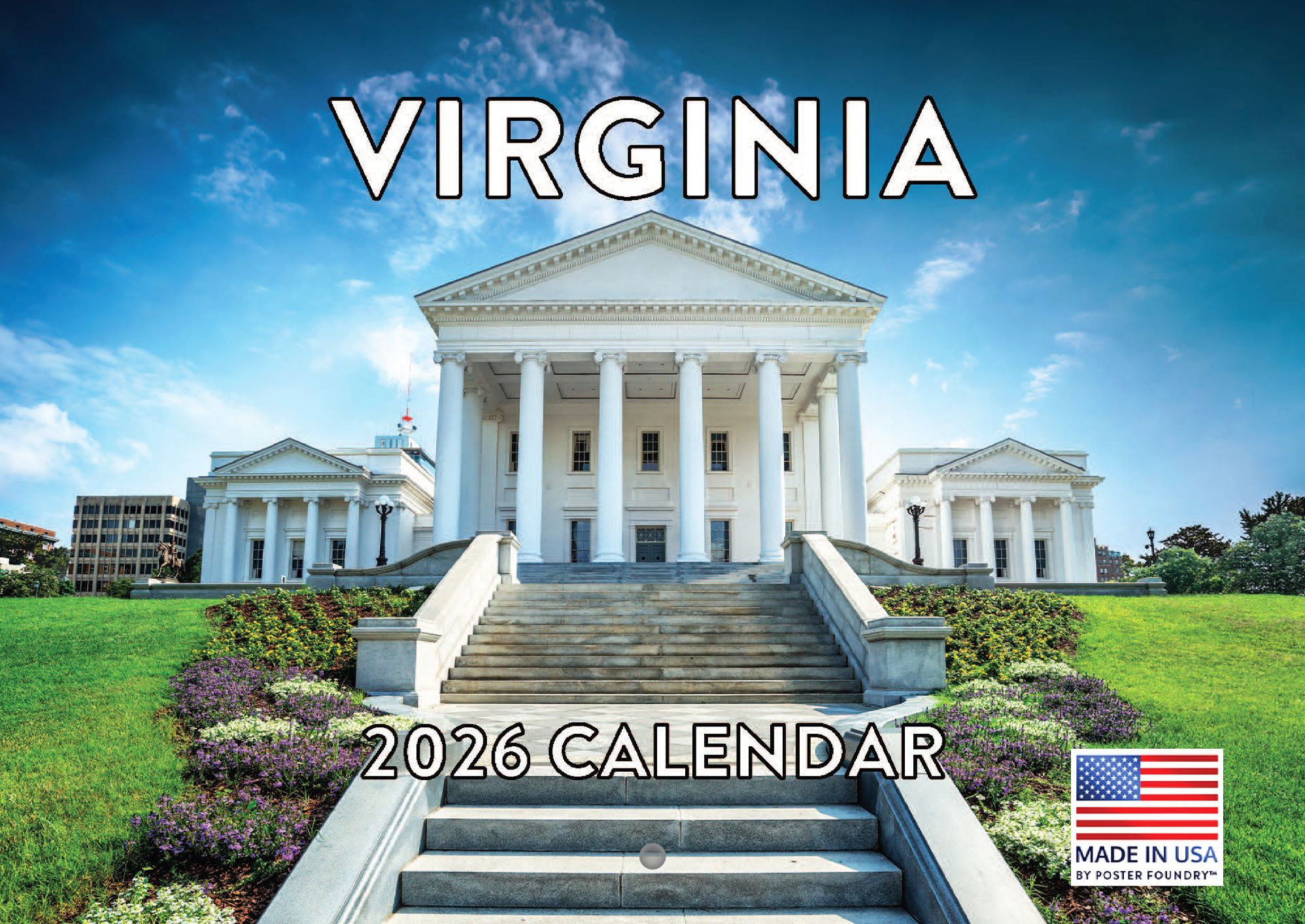 2026 State of Virginia Calendar Monthly Wall Calender 12 Month