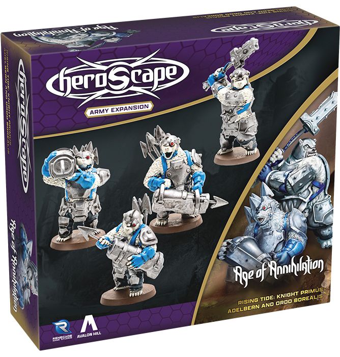 Heroscape: Rising Tide - Knight Primus Adelbern and Ordo Borealis Army Expansion