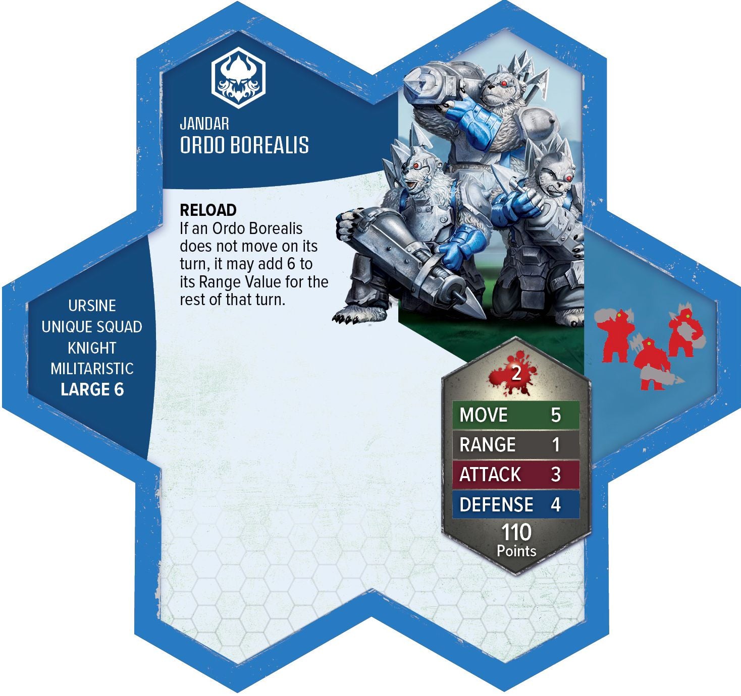 Heroscape: Rising Tide - Knight Primus Adelbern and Ordo Borealis Army Expansion