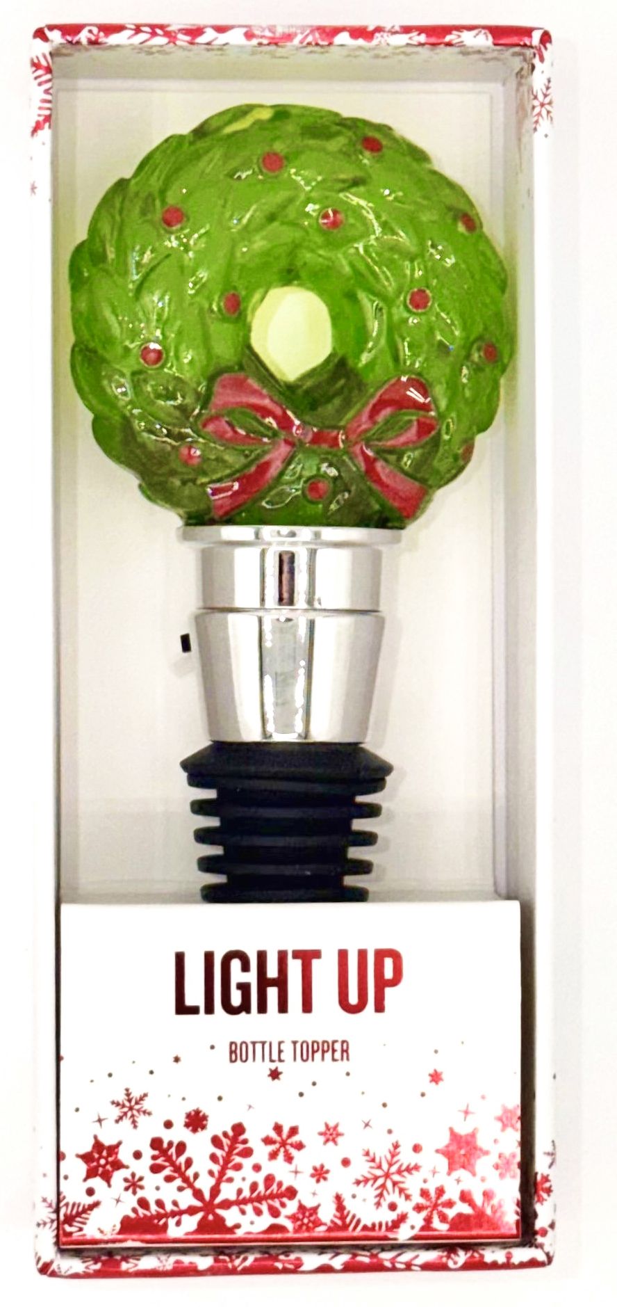 Light Up Wreath Wine Stopper