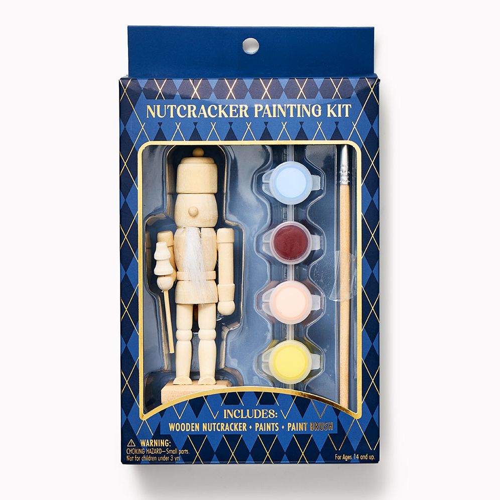 Holiday Craft Kit Wooden Nutcracker and paints