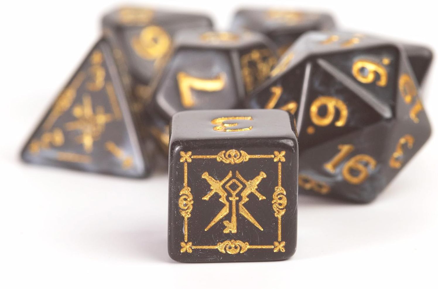 D&D Adventure Dice Set - Rogue Black