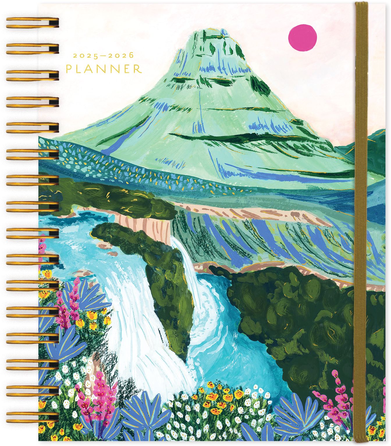 2025-2026 On the Bright Side Blue Peaks 17 Month Hardcover Weekly/Monthly Planner