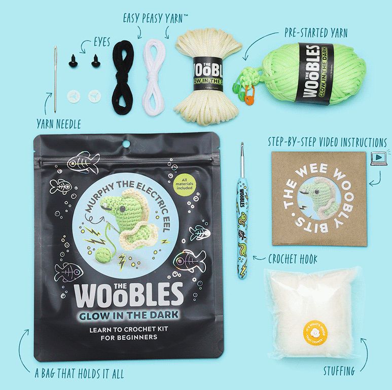 Murphy the Electric Eel Learn to Crochet Kit