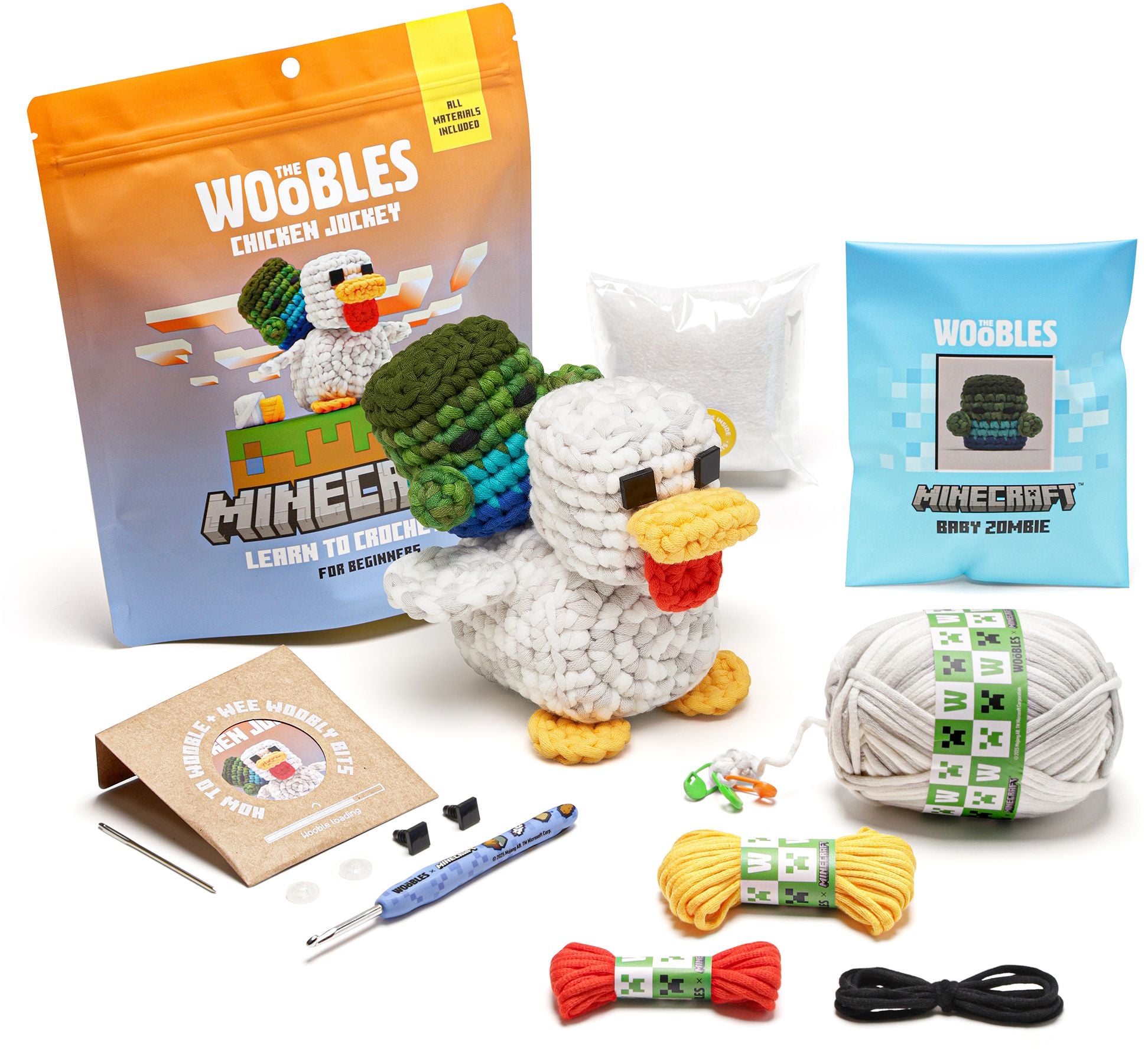 Minecraft Chicken Jockey Learn to Crochet Kit