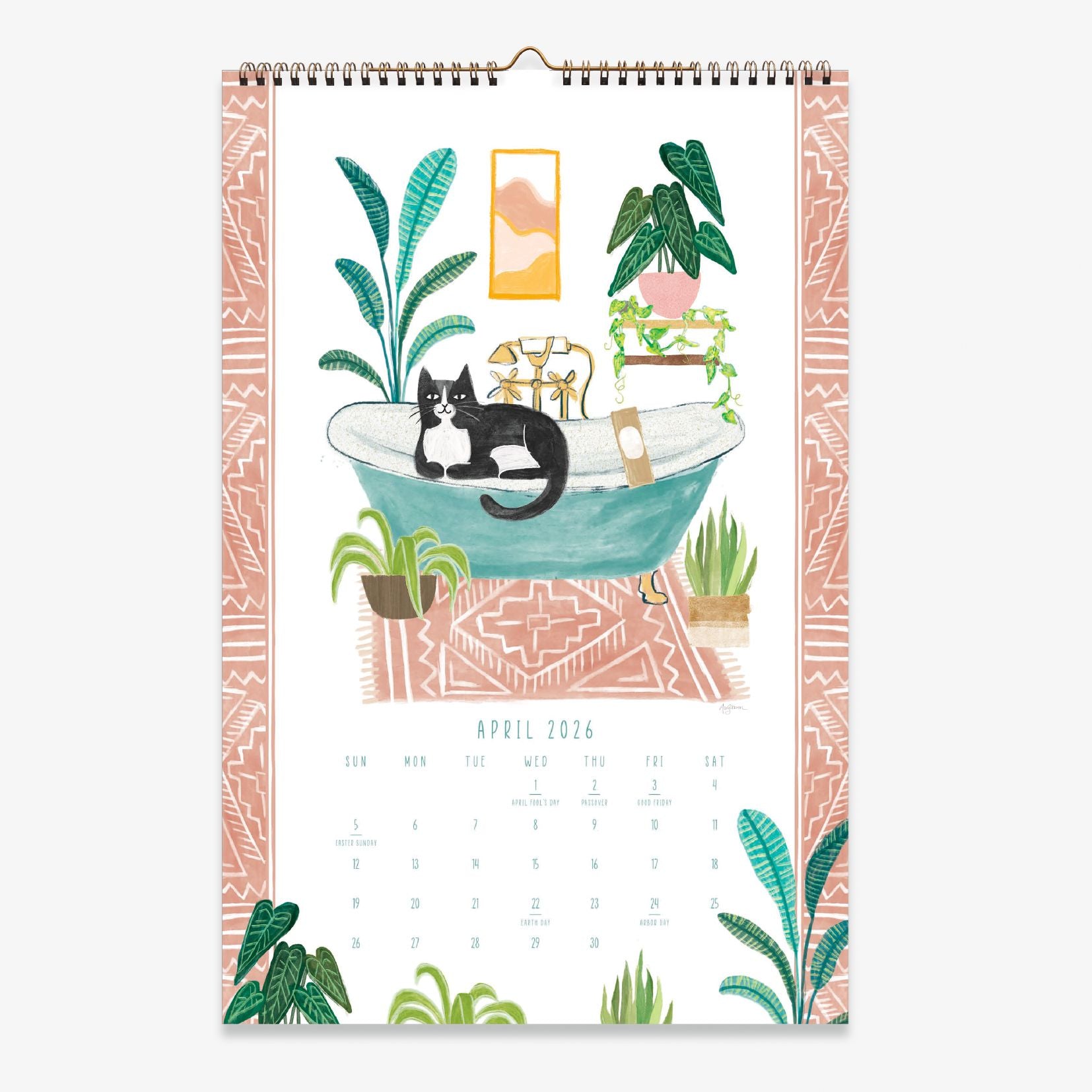 2026 On the Bright Side Cat Person 12 Month Poster Wall Calendar