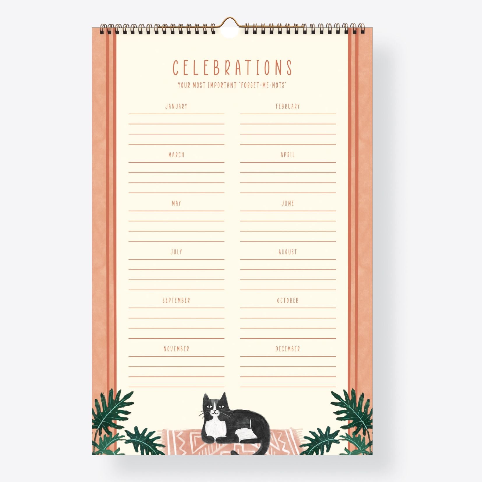 2026 On the Bright Side Cat Person 12 Month Poster Wall Calendar