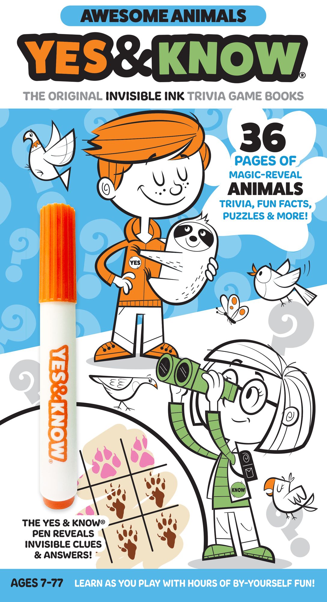 Yes & Know, The Original Invisible Ink Trivia Game Books-Awesome Animals