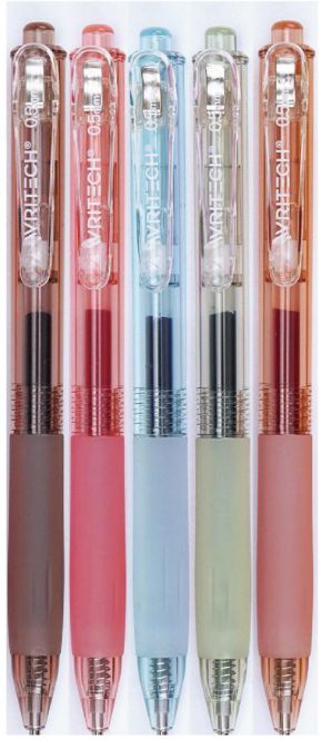 Clear Spice Rainbow Gel Pen S/5 - Assorted Ink