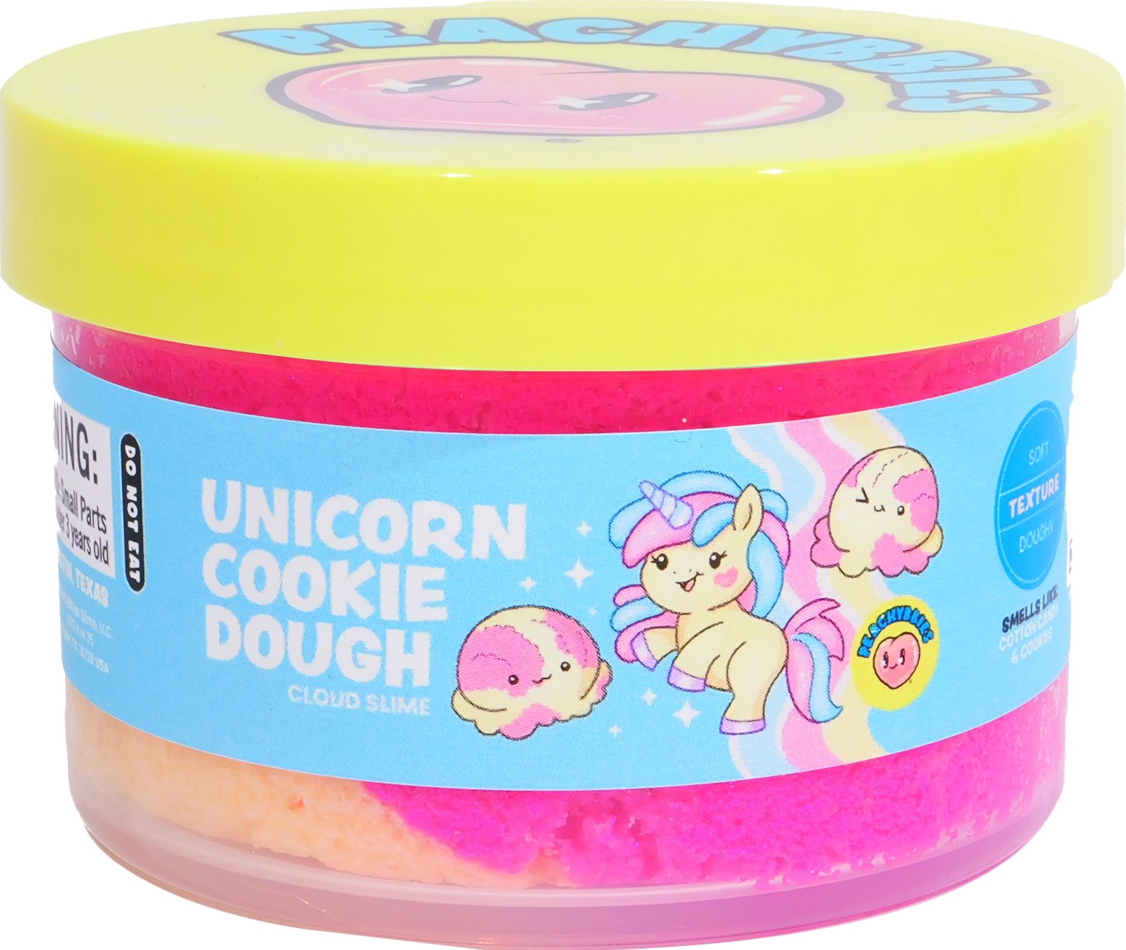 PeachyBbies 3 Piece Slime Pack Unicorn Cookie Dough, Axolotl Garden & Paca Paca Party