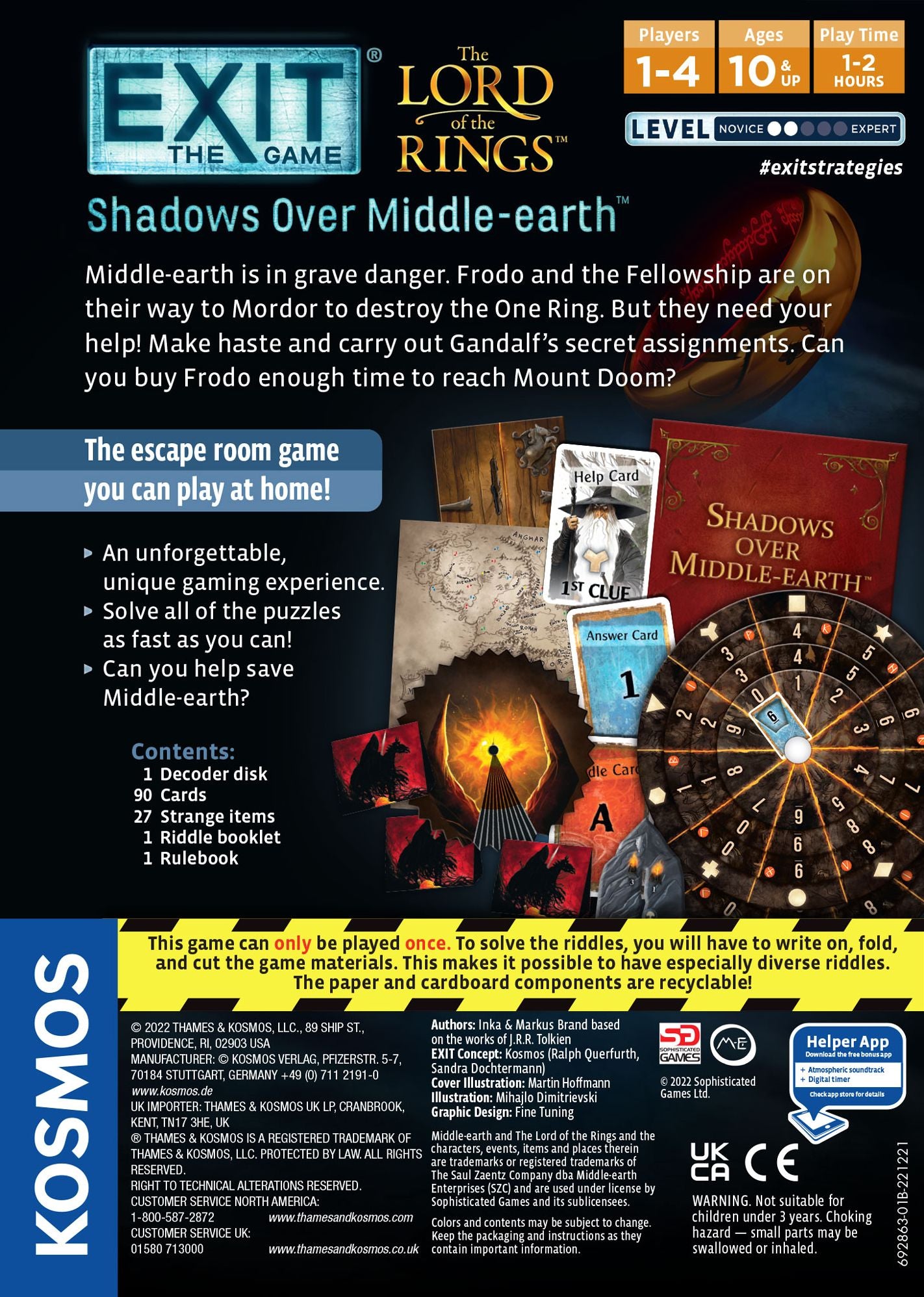 EXIT: The Lord of the Rings - Shadows Over Middle-earth by Inka Brand, Markus Brand