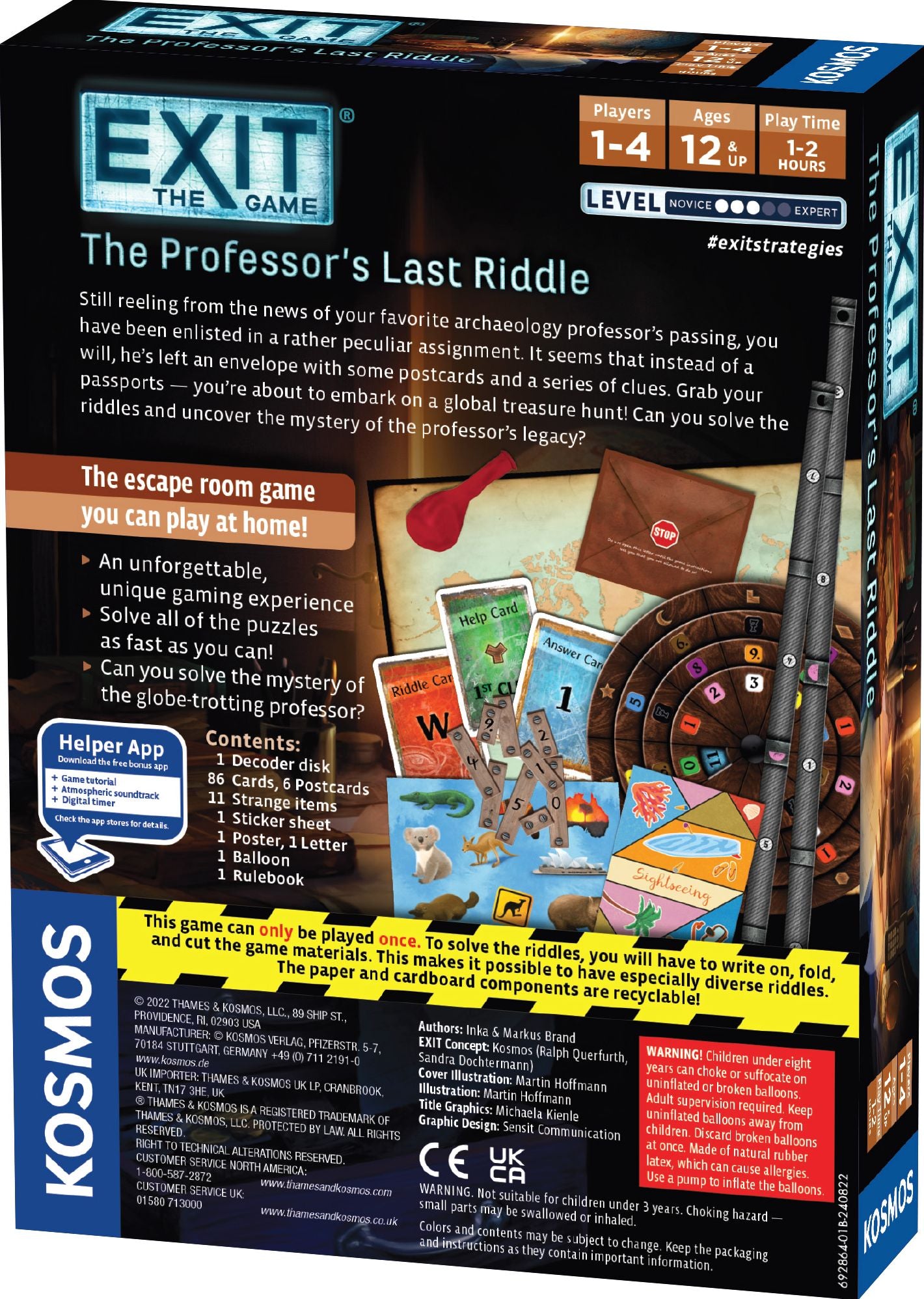 EXIT: The Game - The Professor's Last Riddle by Inka Brand, Markus Brand