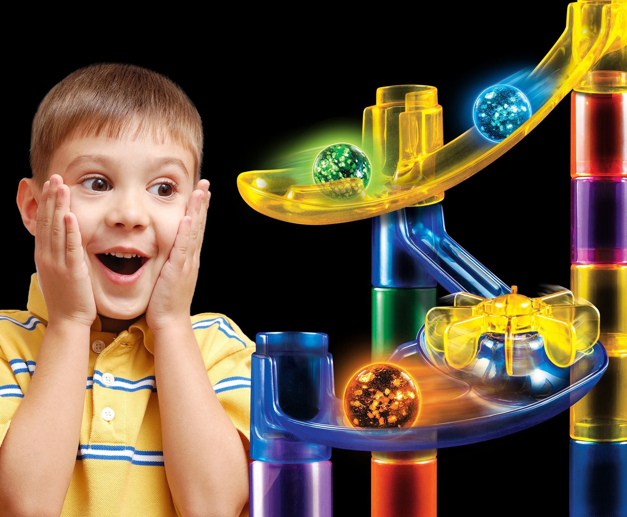 National Geographic Glow-in-the-Dark Marble Run 50 piece