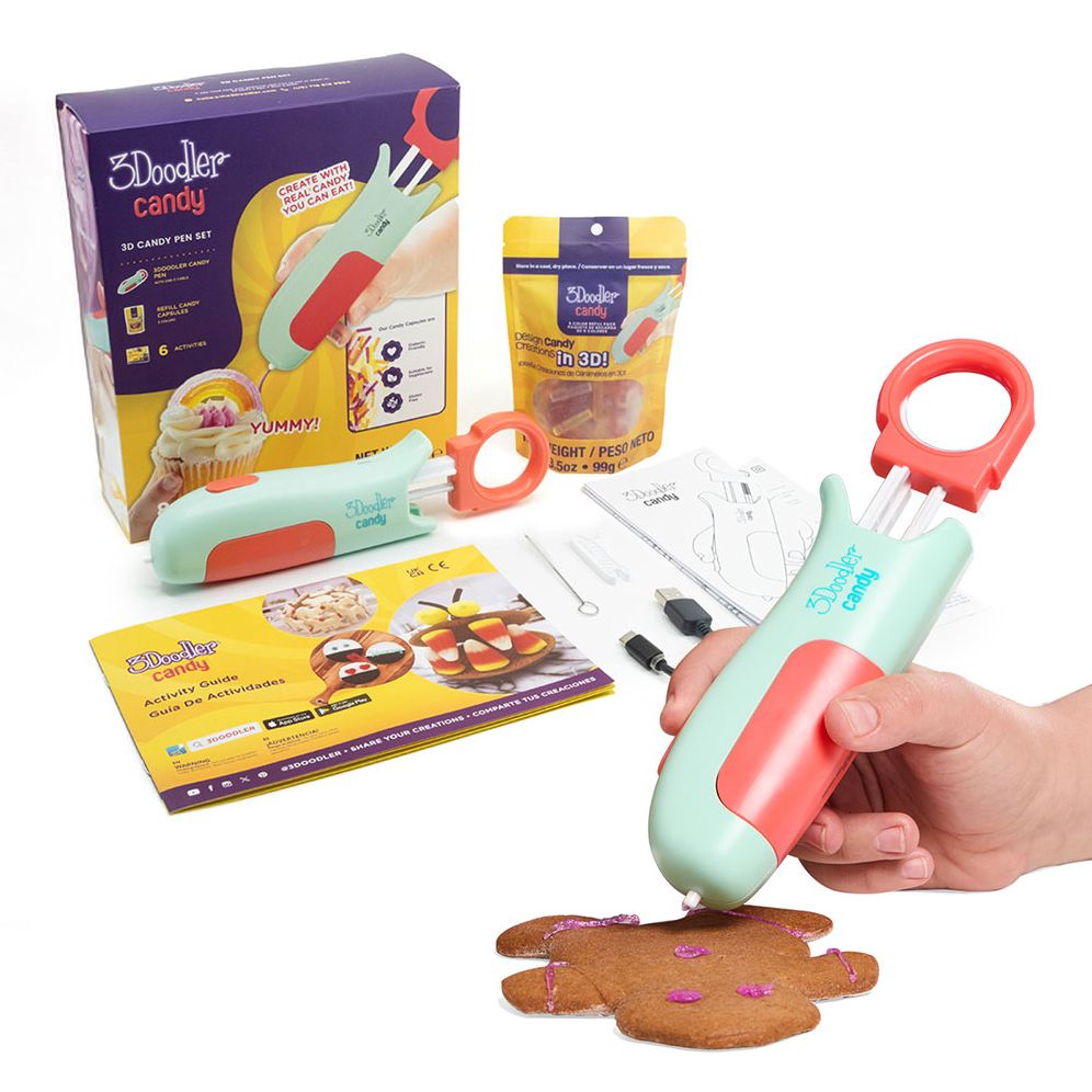 3Doodler Candy 3D Pen Set for Kids, Create with Real Candy You Can Eat, Easy to Use, Activity Guide and Refill Candy Included, Boys & Girls Ages 6+