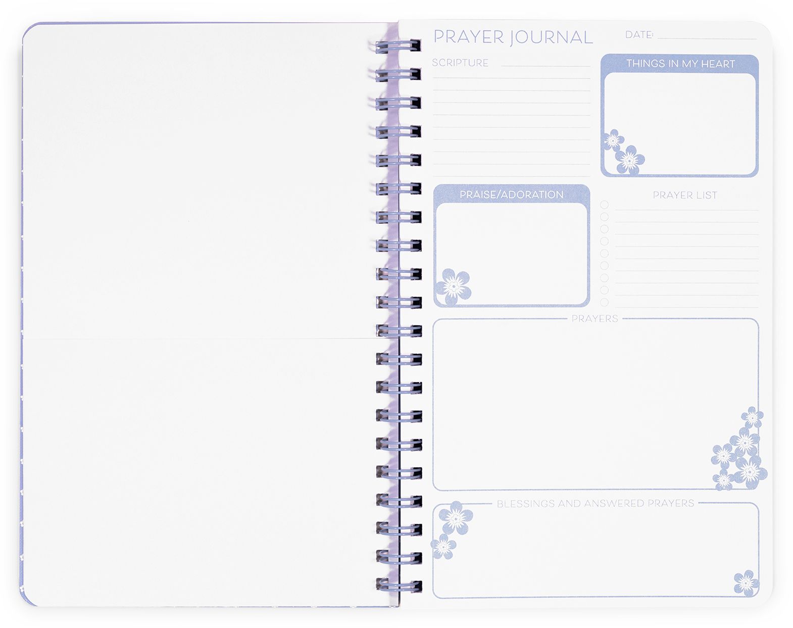 Prayer Journal, Blue Floral