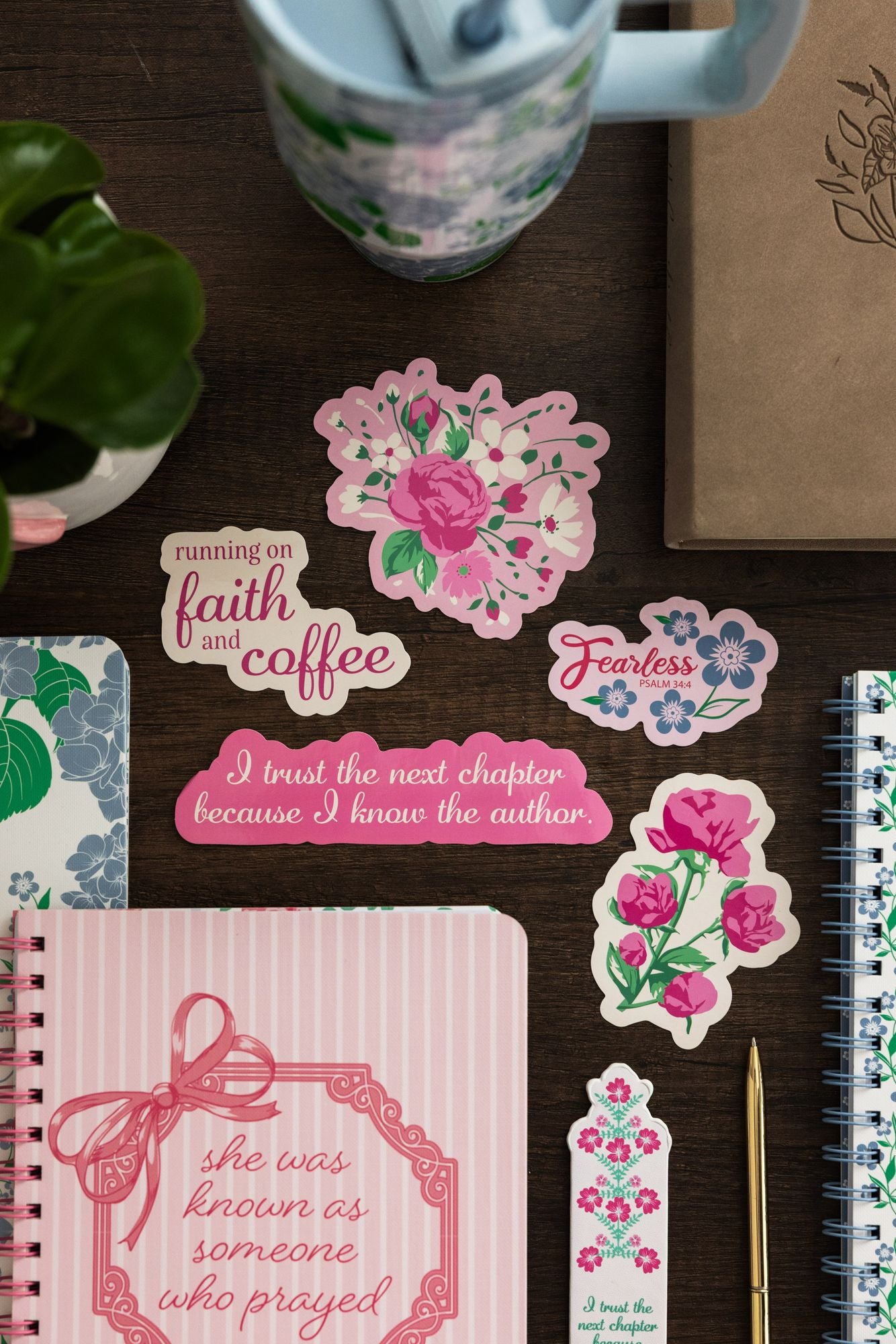 Jumbo Sticker Set, Pink Floral