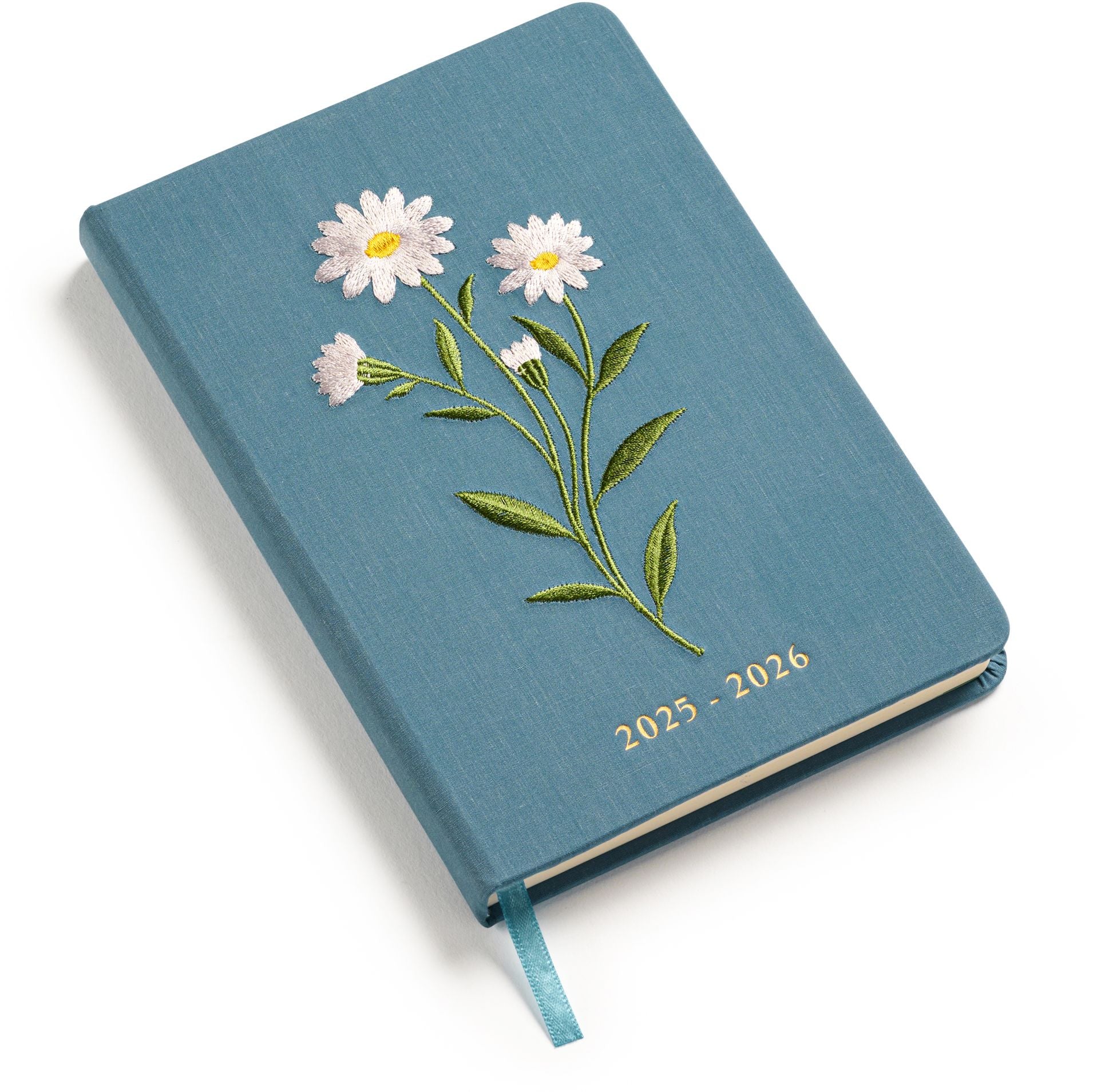 2025-2026 Linen Bound Daisies 18-Month Planner