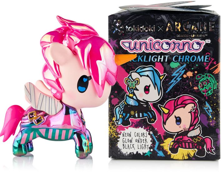 tokidoki x Arcane Unicorno Black Light Chrome Blind Box