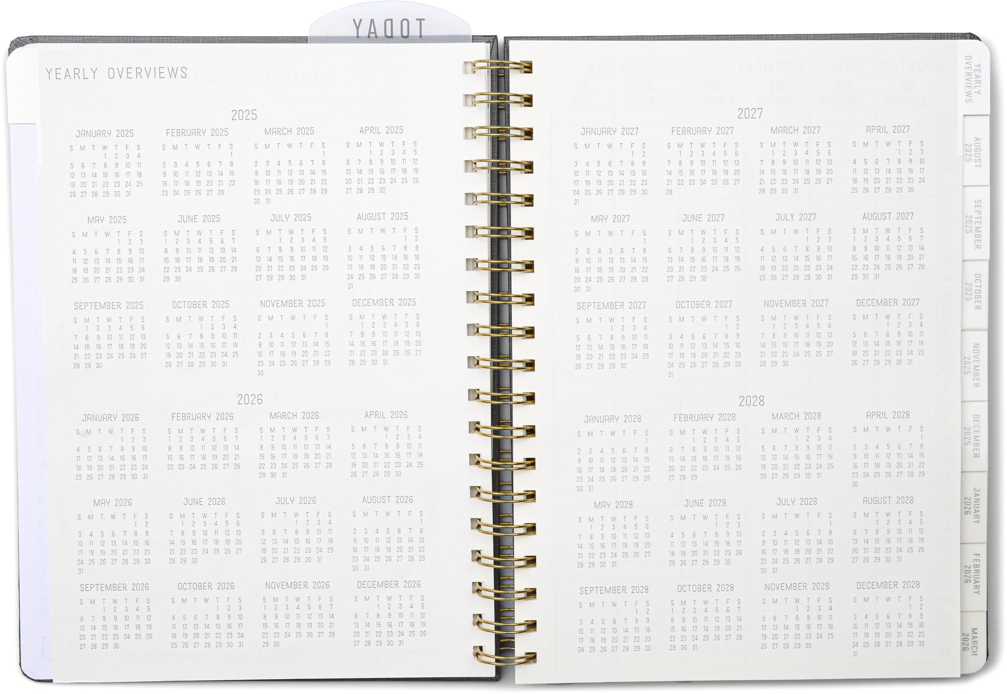 2025-2026 Charcoal Standard Issue 7.5" x 10" Weekly Planner