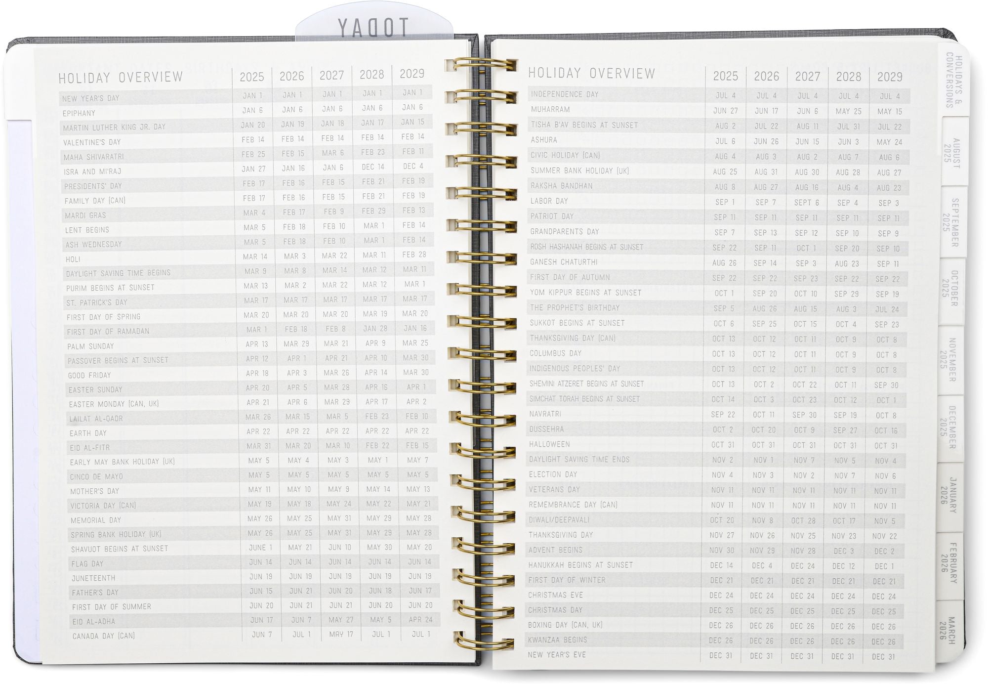 2025-2026 Charcoal Standard Issue 7.5" x 10" Weekly Planner