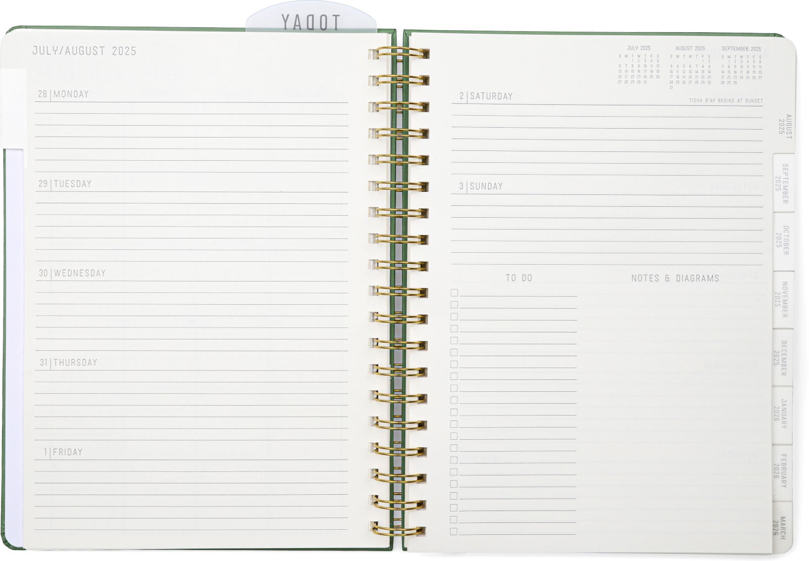 2025-2026 Pine Standard Issue 7.5" x 10" Weekly Planner