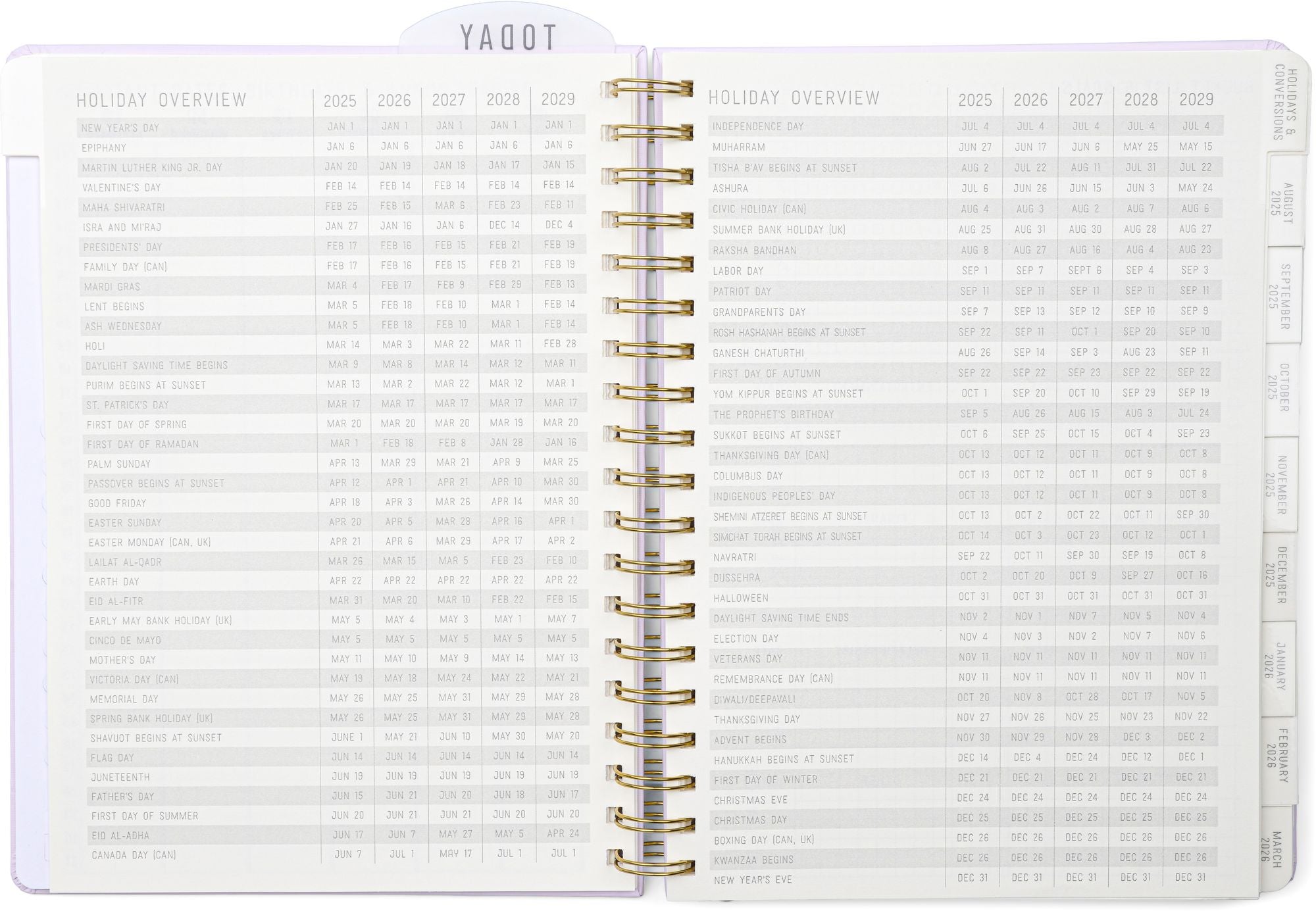2025-2026 Lavender Standard Issue 7.5' x 10" Weekly Planner