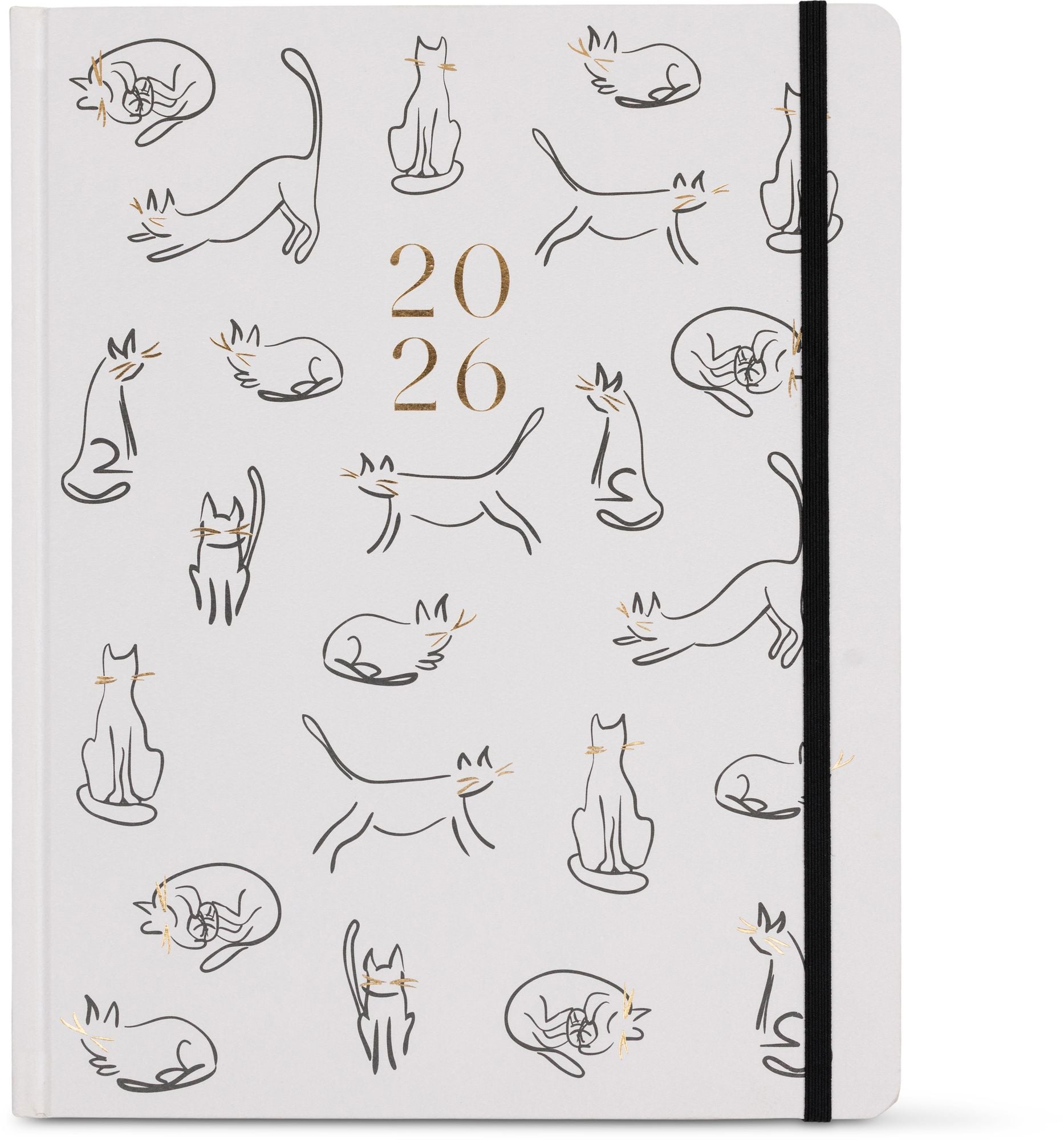 2026 Weekly Desk Planner Cat Sketches