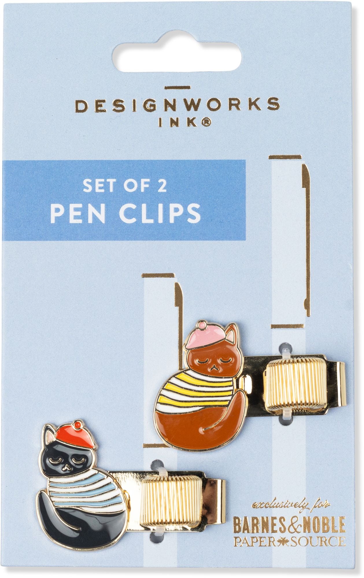 French Cats Pen Clips S/2