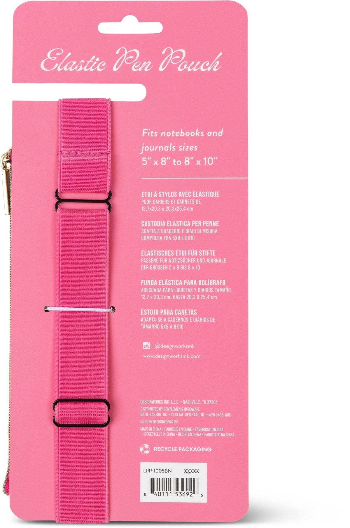 Pink Floral Journal Pencil Pouch
