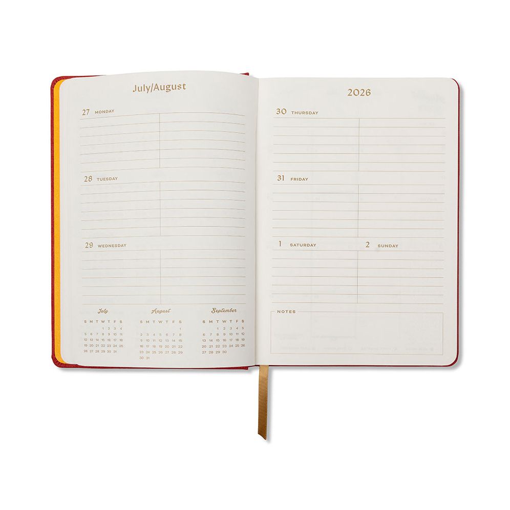 2026-2027 Embroidered Lucky Cat Weekly Desk Planner
