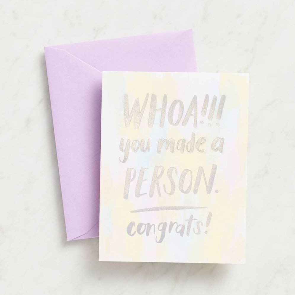 Whoa You Made a Person Baby Card