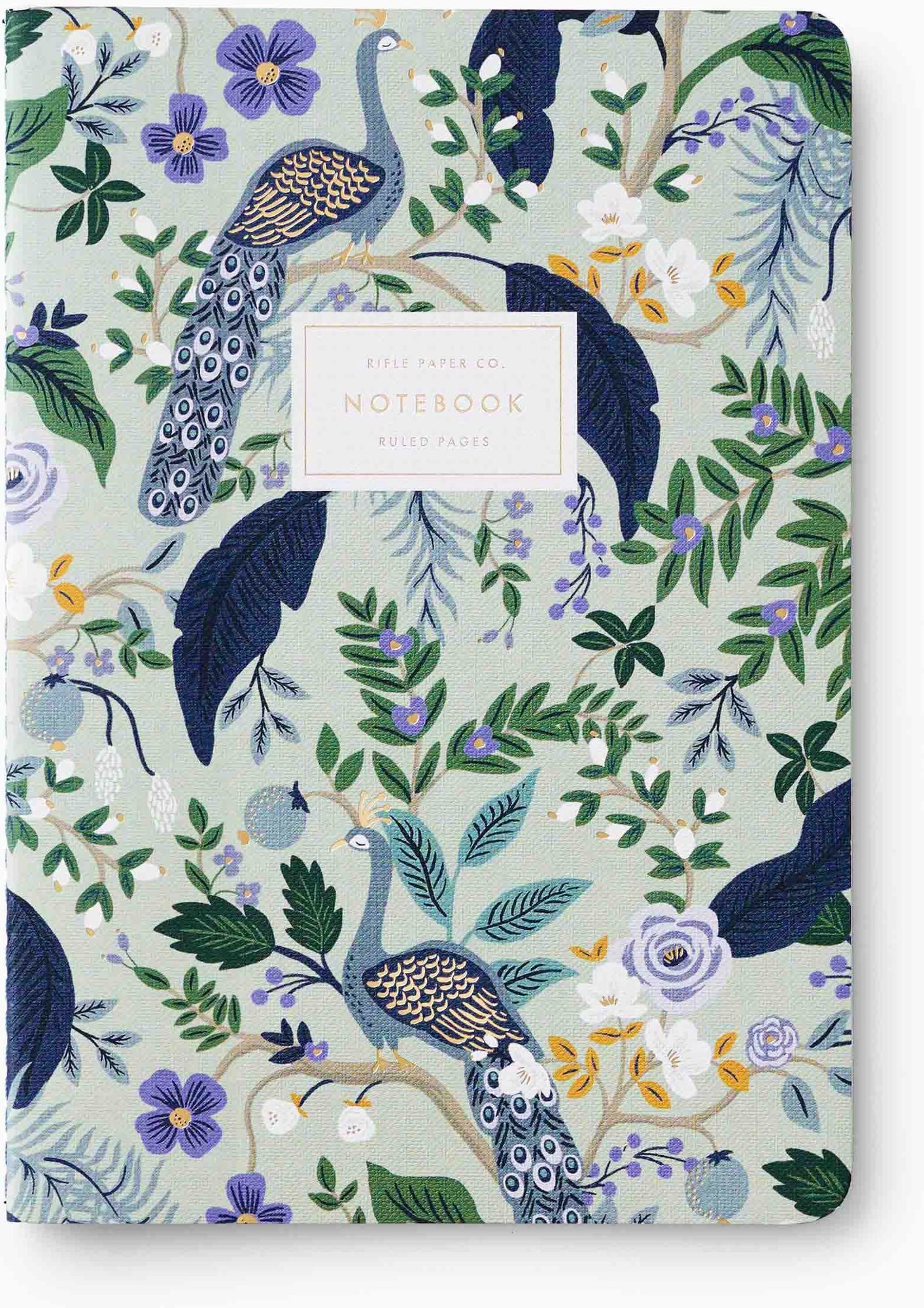 Rifle Paper Co. Peacock Stitched Notebooks