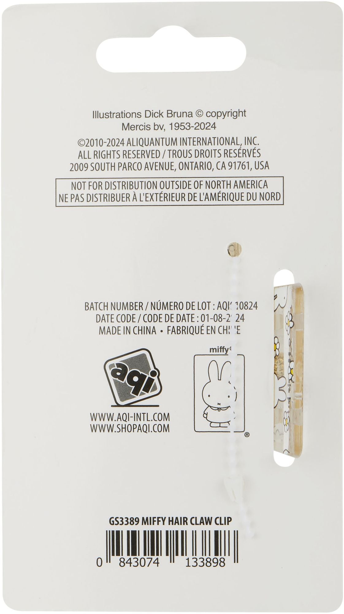 Miffy Hair Claw Clips A