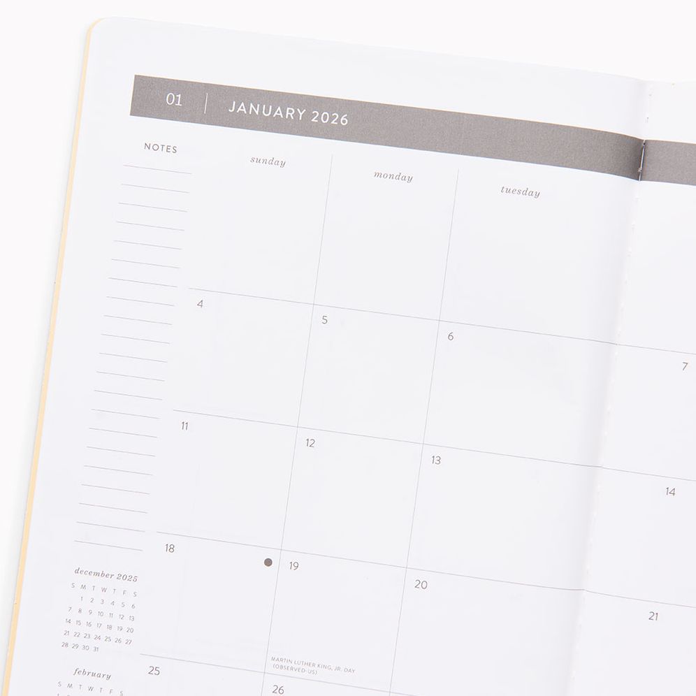 2025-2026 Paper Source Dark Academia Monthly Desk Planner