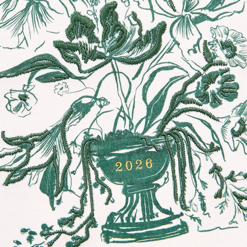 2025-2026 Paper Source Romantic Greenery Weekly Desk Planner