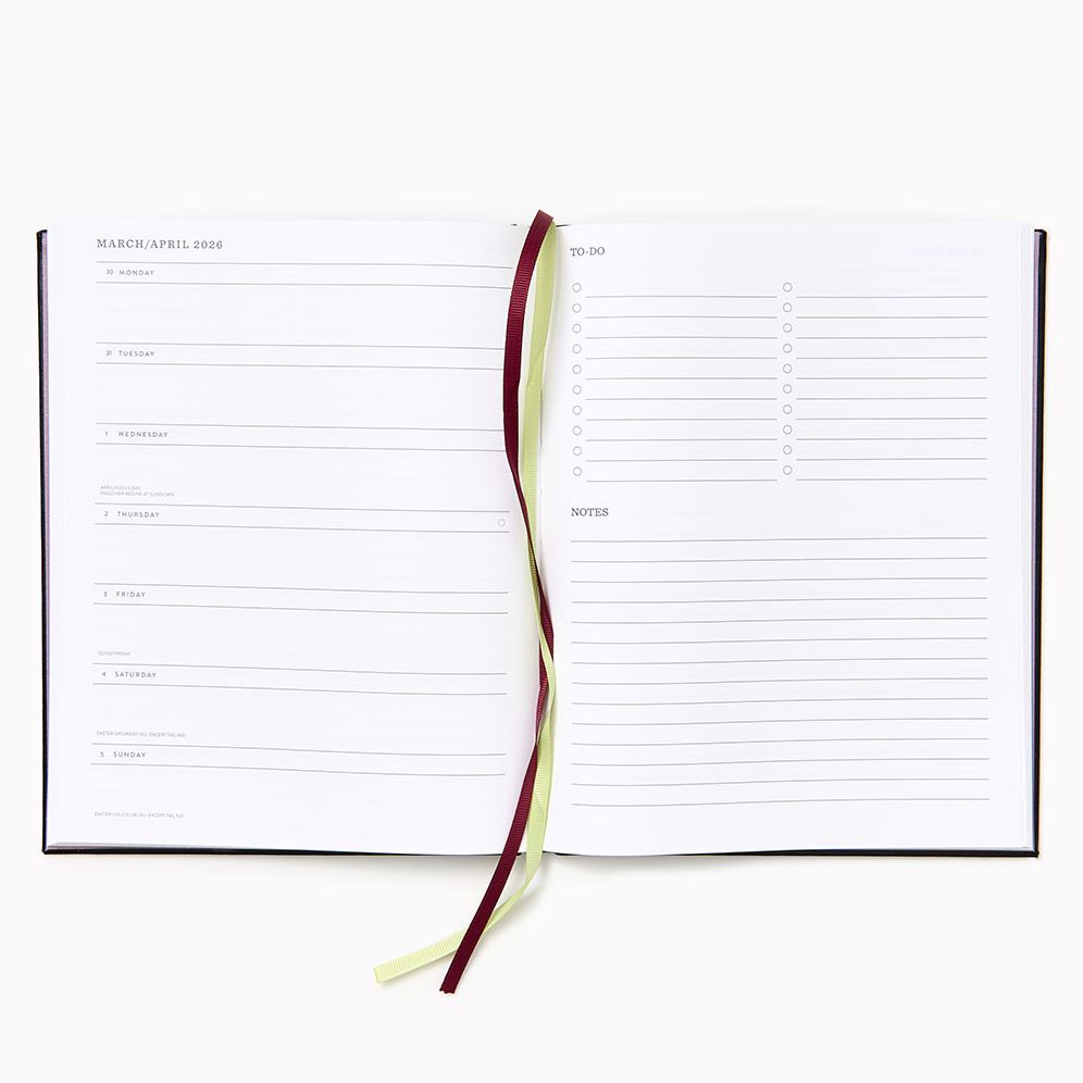 2025-2026 Paper Source Dark Academia Weekly Desk Planner