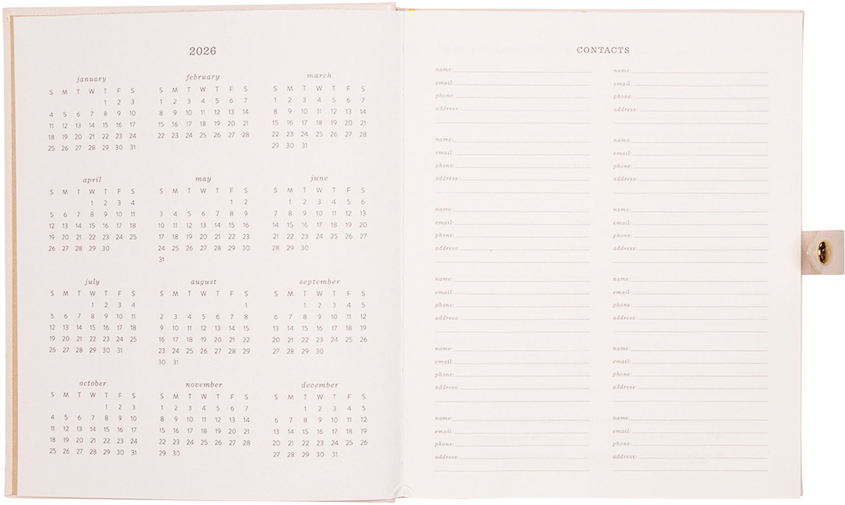 2025-2026 JT Bee Floral Weekly Desk Planner