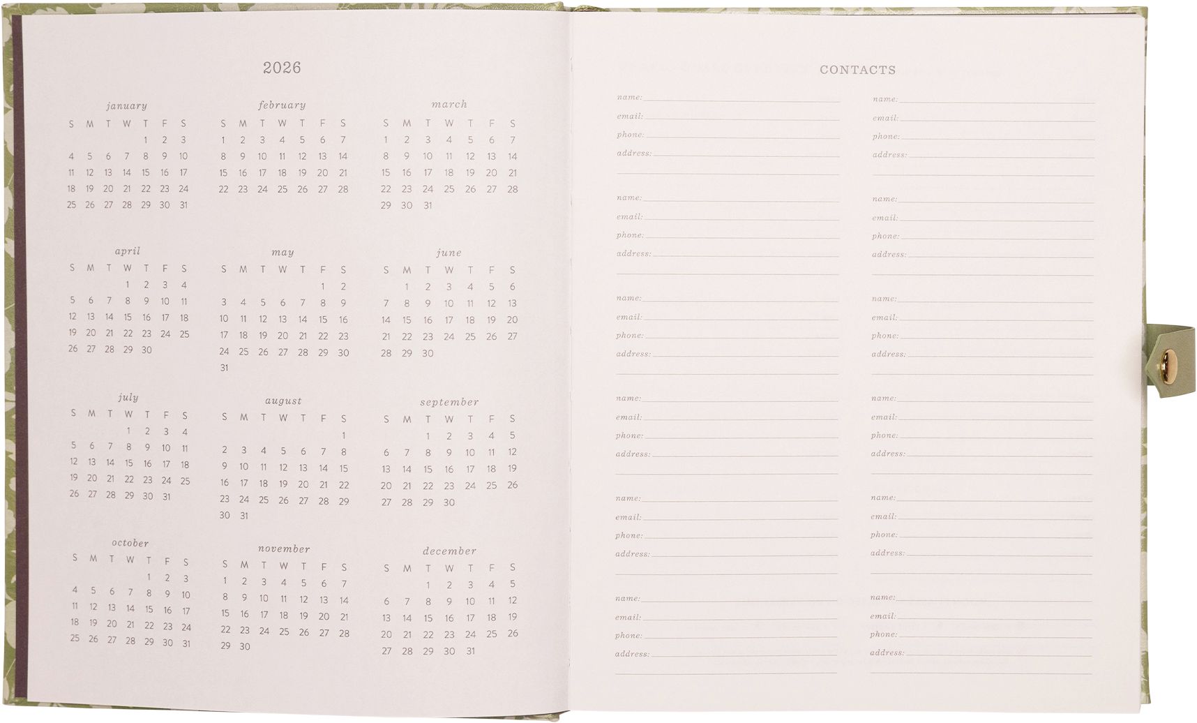 2025-2026 Daphne Weekly Desk Planner