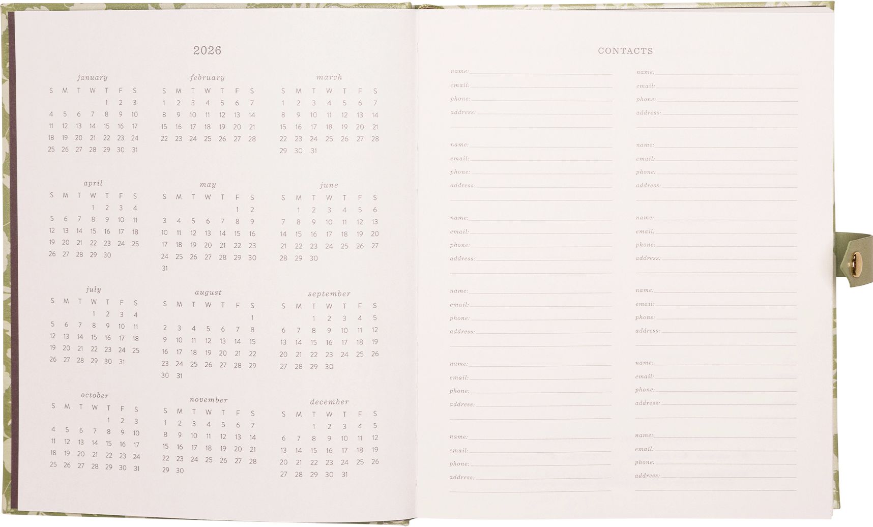 2025-2026 Daphne Weekly Desk Planner