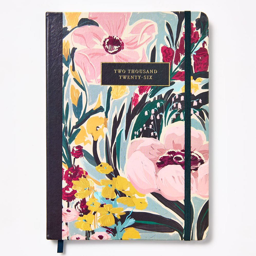 2026 Paper Source 12M Floral Monthly Desk Planner