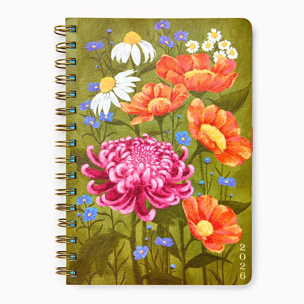 2026 Paper Source 12M Floral Weekly Desk Planner