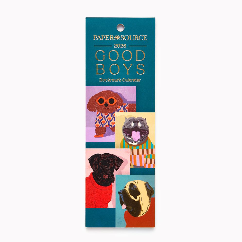 2026 Paper Source 12M Good Boys Bookmark Calendar