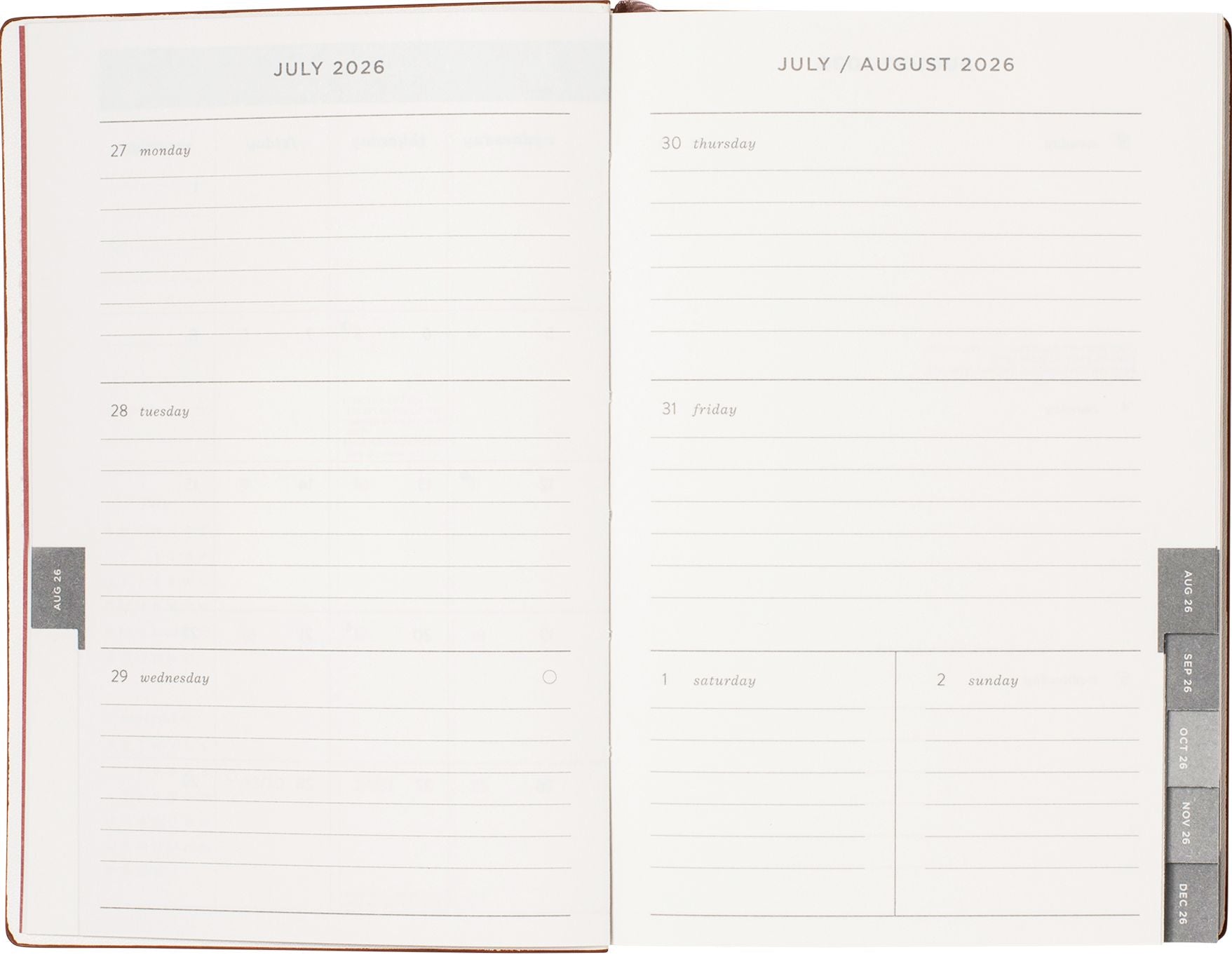 2026-2027 Colorful Trees Weekly Pocket Planner