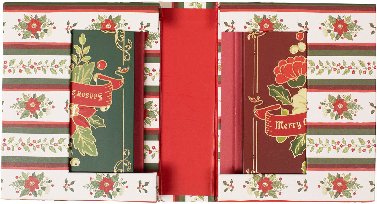 Vintage Florals Portfolio Boxed Holiday Cards Set Of 16