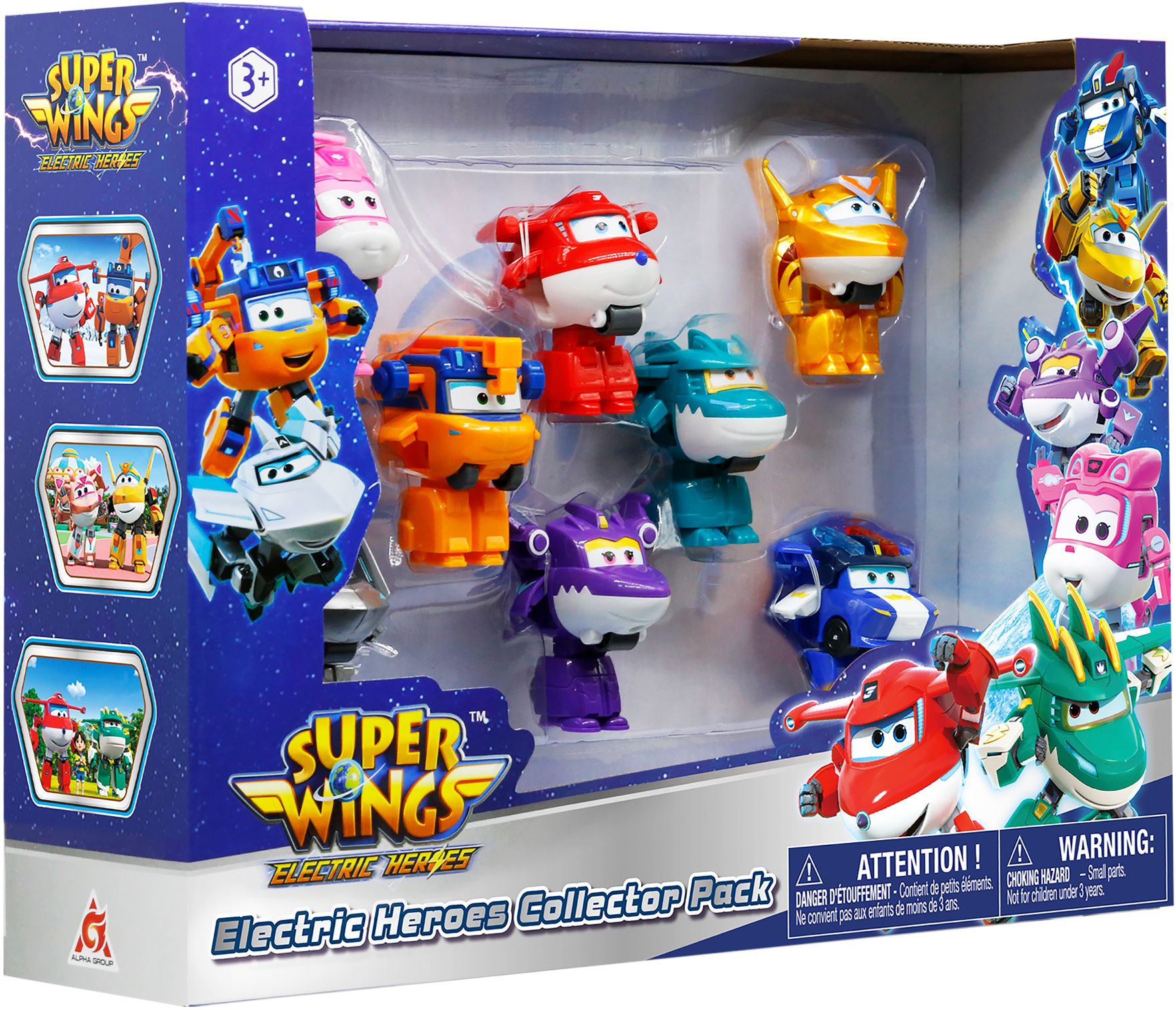 Super Wings 2" Transform-a-Bots 8pk (Jett, Dizzy, Marty, Tino, Sally, Traver, Golden Boy, Lucie)