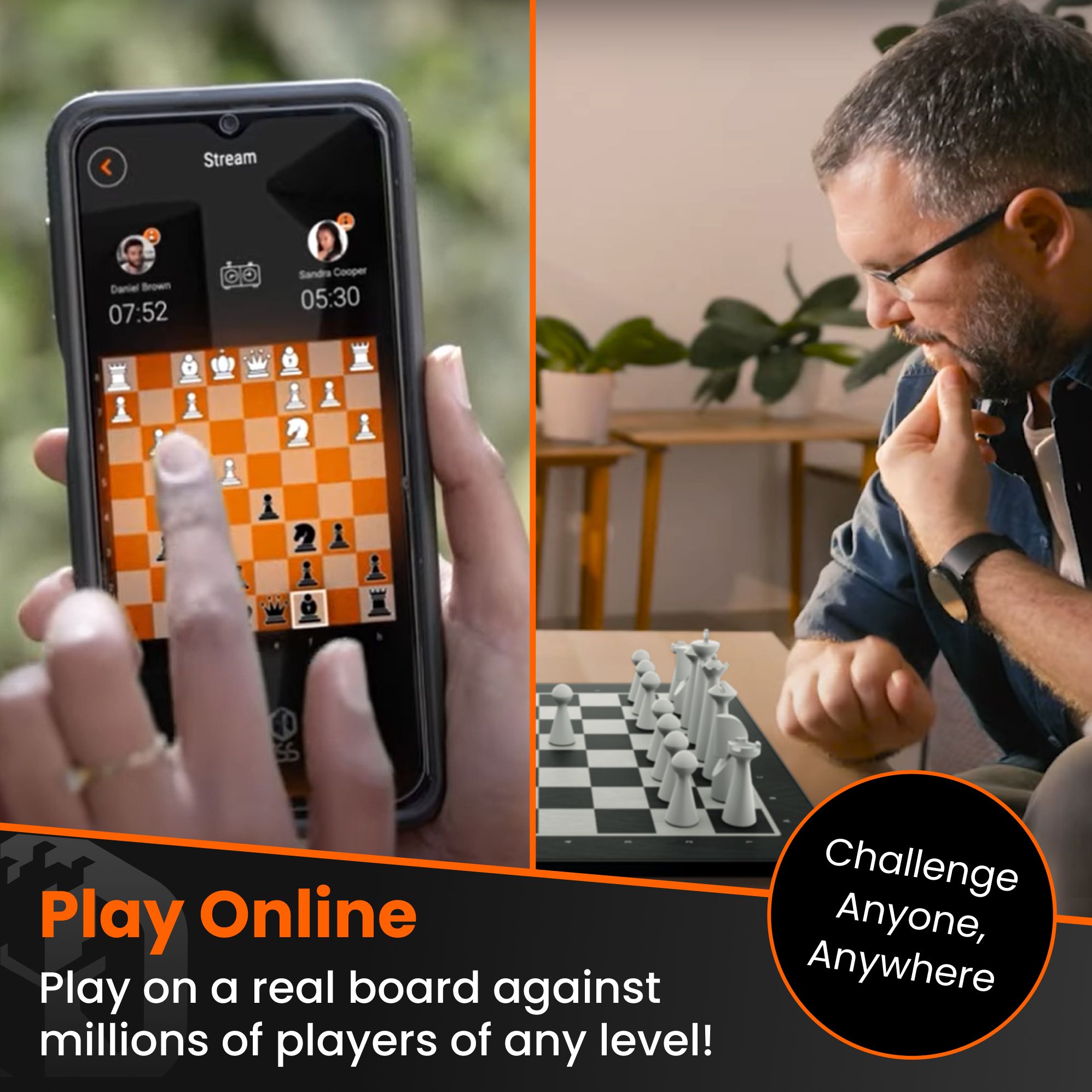 GoChess Mini - AI Electronic Chess Board Game, Light Up Chess Set for Adults & Kids for All Skill Levels with Online Play App - Perfect as a Gift for Smart Board Games Lovers