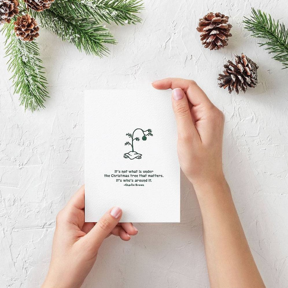 Under The Tree Christmas Card