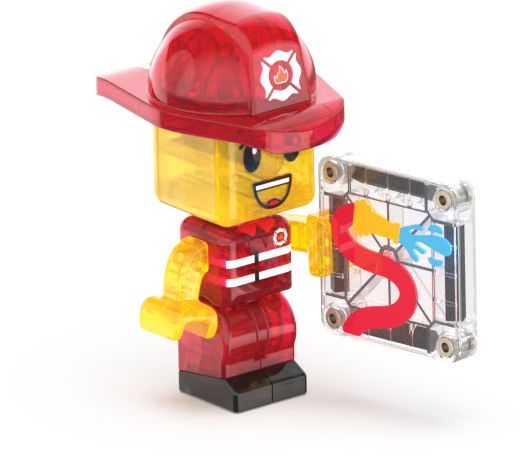 MAGNA-TILES® Fire Station 50-Piece Magnetic Construction Set, The Original Magnetic Building Brand