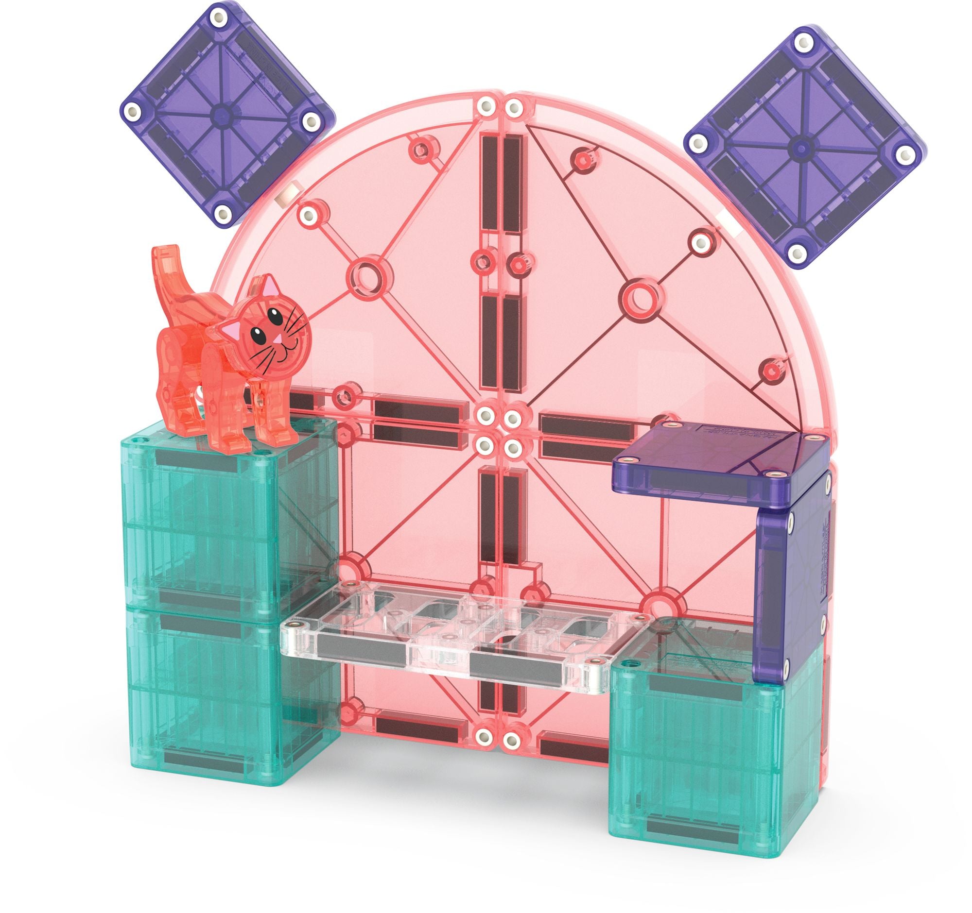 MAGNA-TILES® Cat Tree 13-Piece Magnetic Construction Set, The Original Magnetic Building Brand